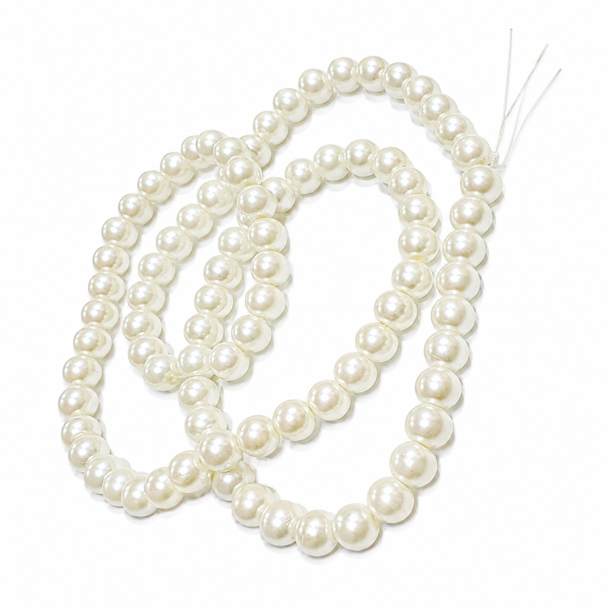 10mm Off White beads