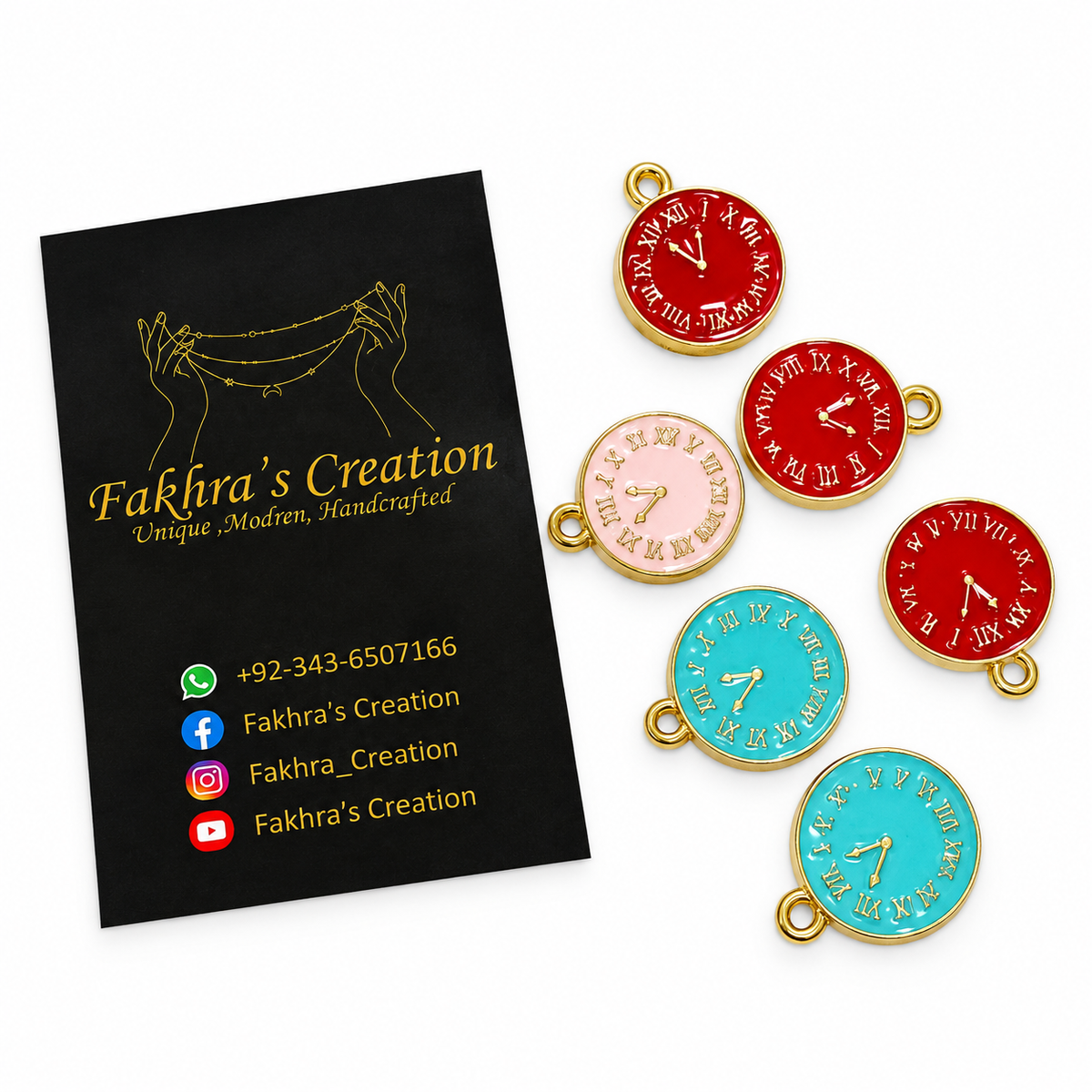 Bracelet charms For DIY Jewelry | Clock Charm