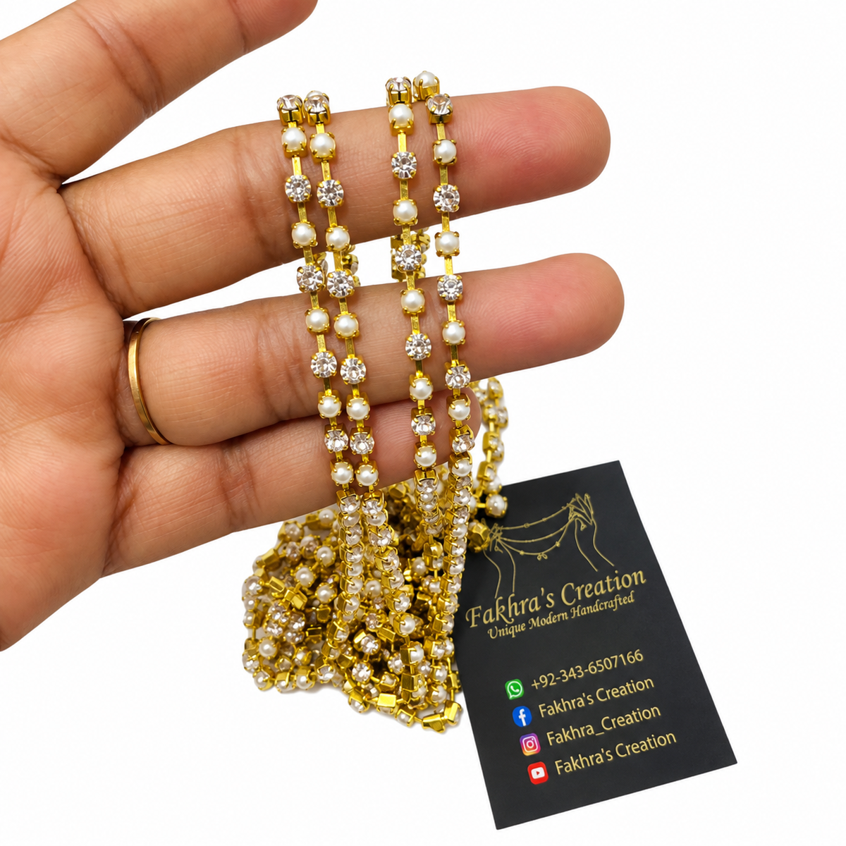 12no Pearl & Stone Chain