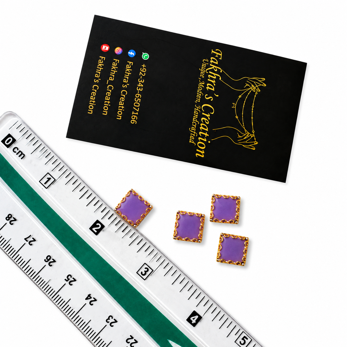 Tiny Square Purple Matte Stones
