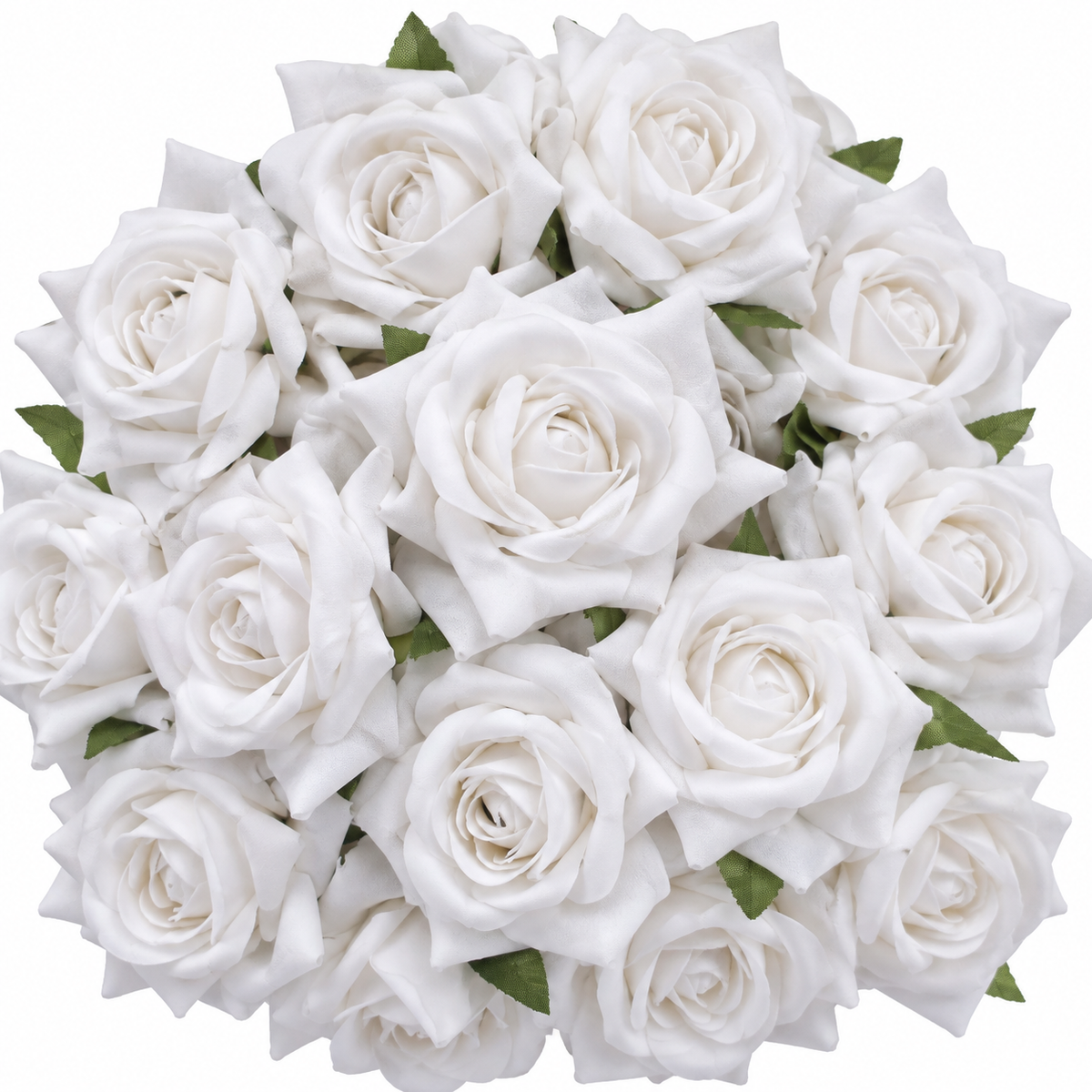 White Velvet Roses Each Piece