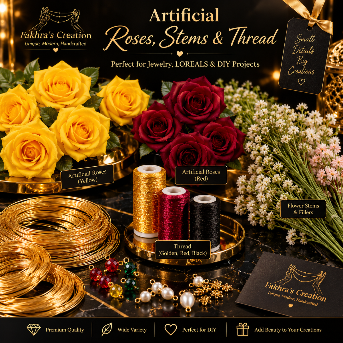 Artificial Roses & Stemans