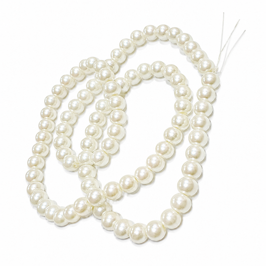10mm Off White beads