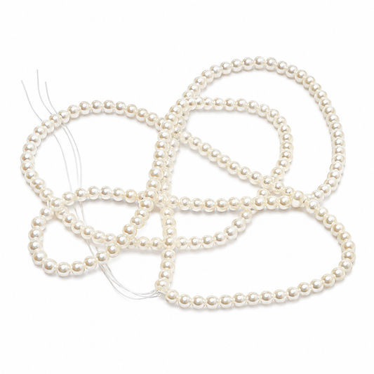4mm Off White beads