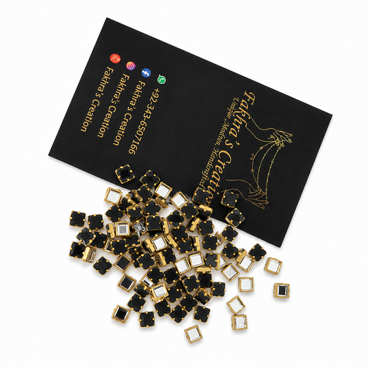 Square shape kundan 10gm