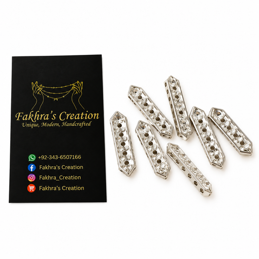 Silver 5 hole Jewelry connectors | Double connectors