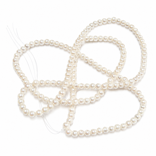 6mm Off White beads