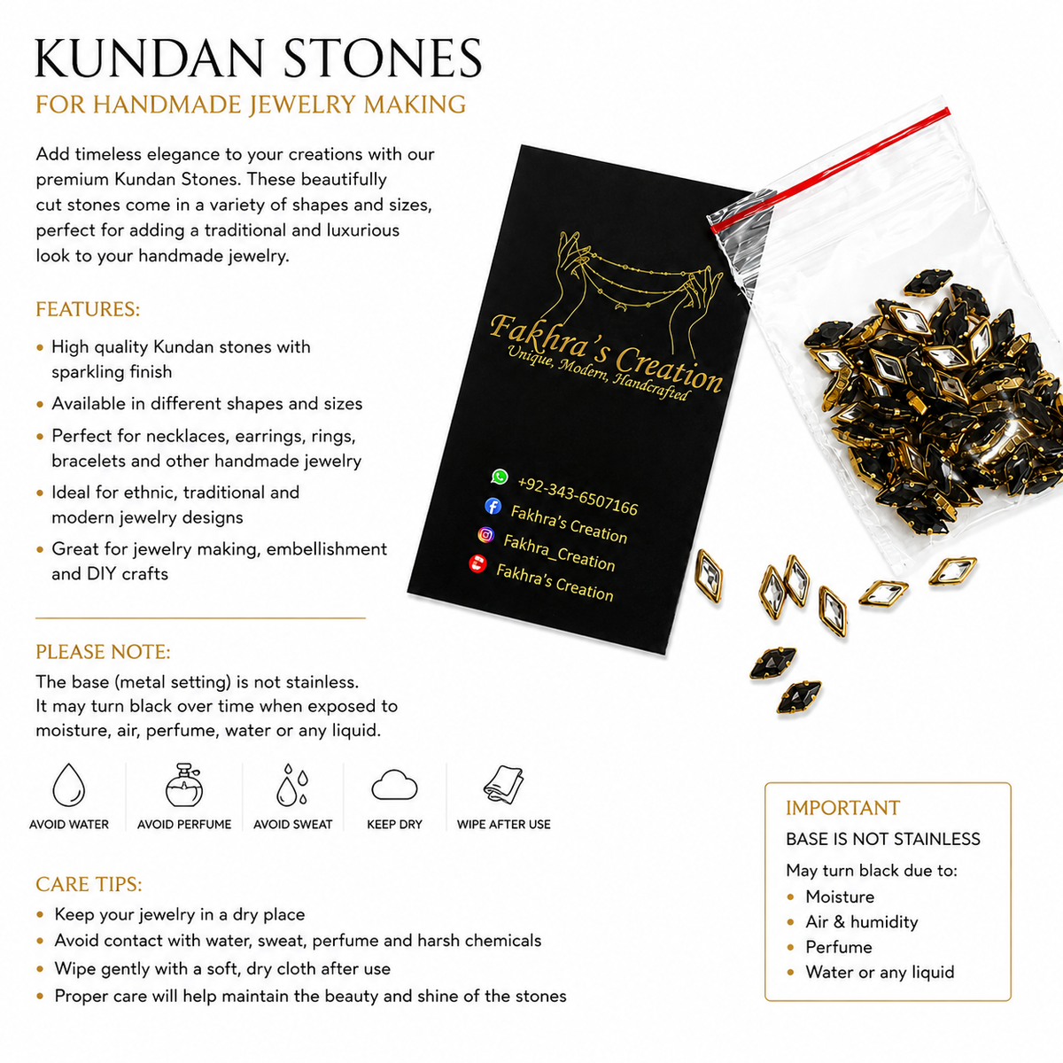 Kite Shape Kundan 10gm