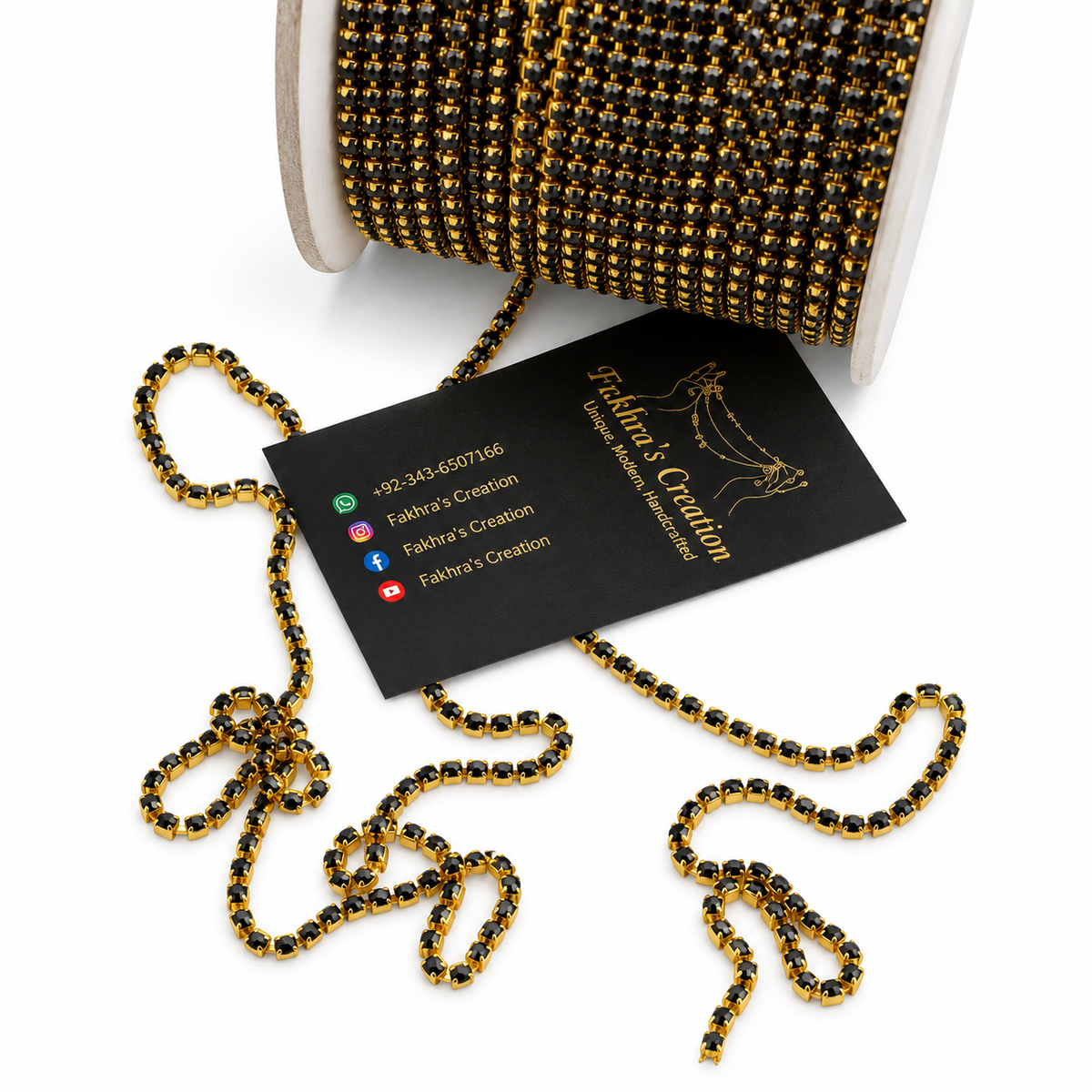 Black minimum Stone Gape chain