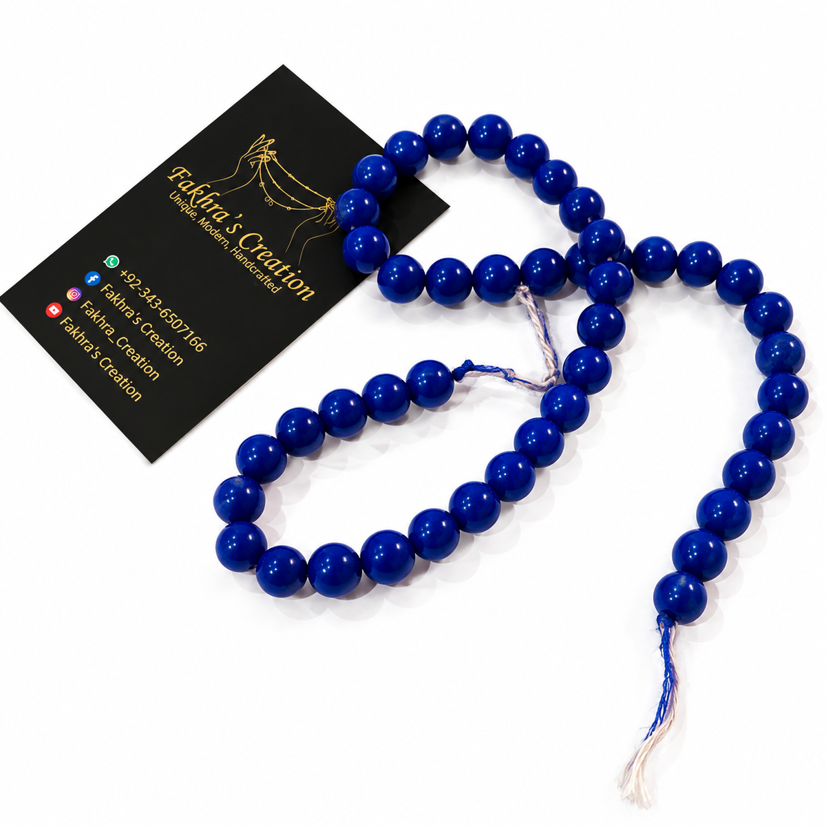 8mm Blue Matte Round Beads Each String