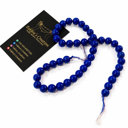 8mm Blue Matte Round Beads Each String