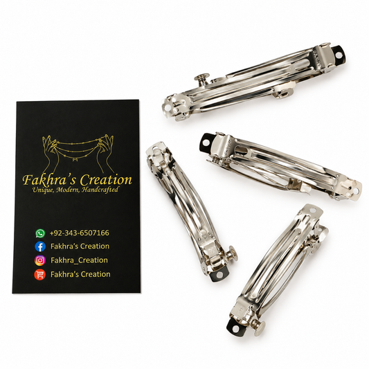 Hair Clip Base Silver