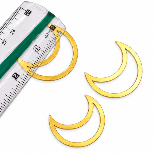Golden Crescent Acrylic Cutting Pair
