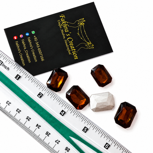Frameless Rectangle Crystal Stone 1 dozen