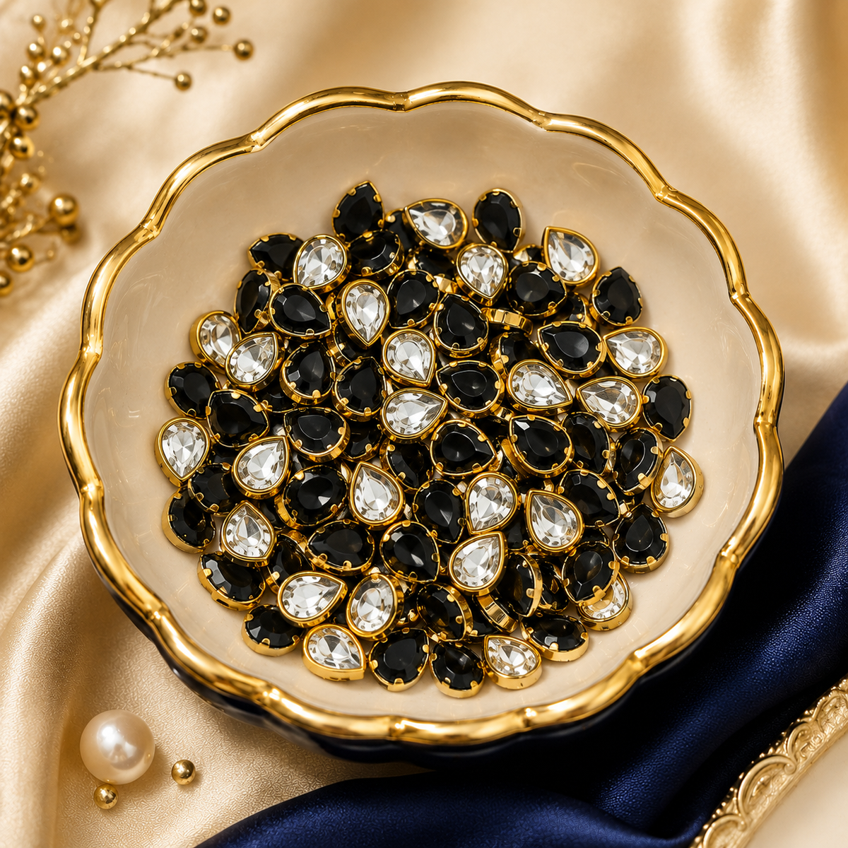 Drop White Kundan 10gm