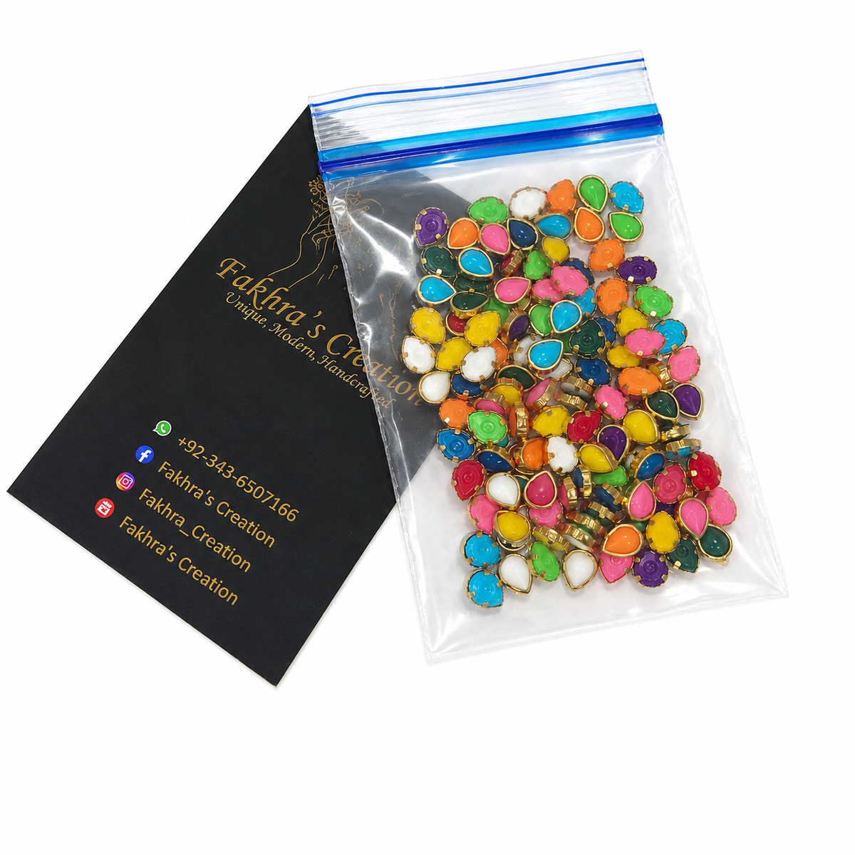 Multi color Kundan 10gm