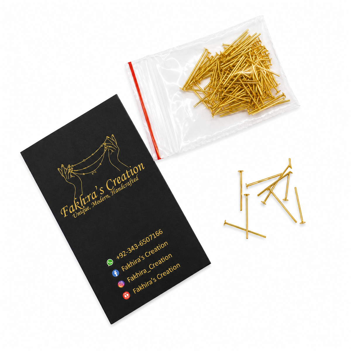 Golden Headpins Jewelry connectors