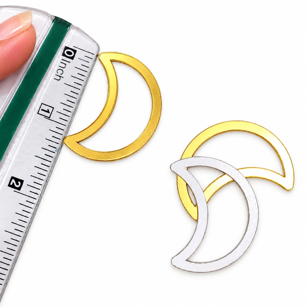 Golden Crescent Acrylic Cutting Pair