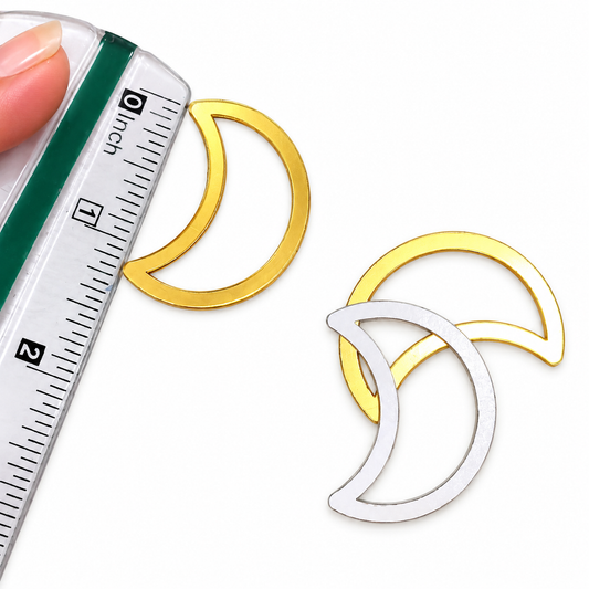 Golden Crescent Acrylic Cutting Pair
