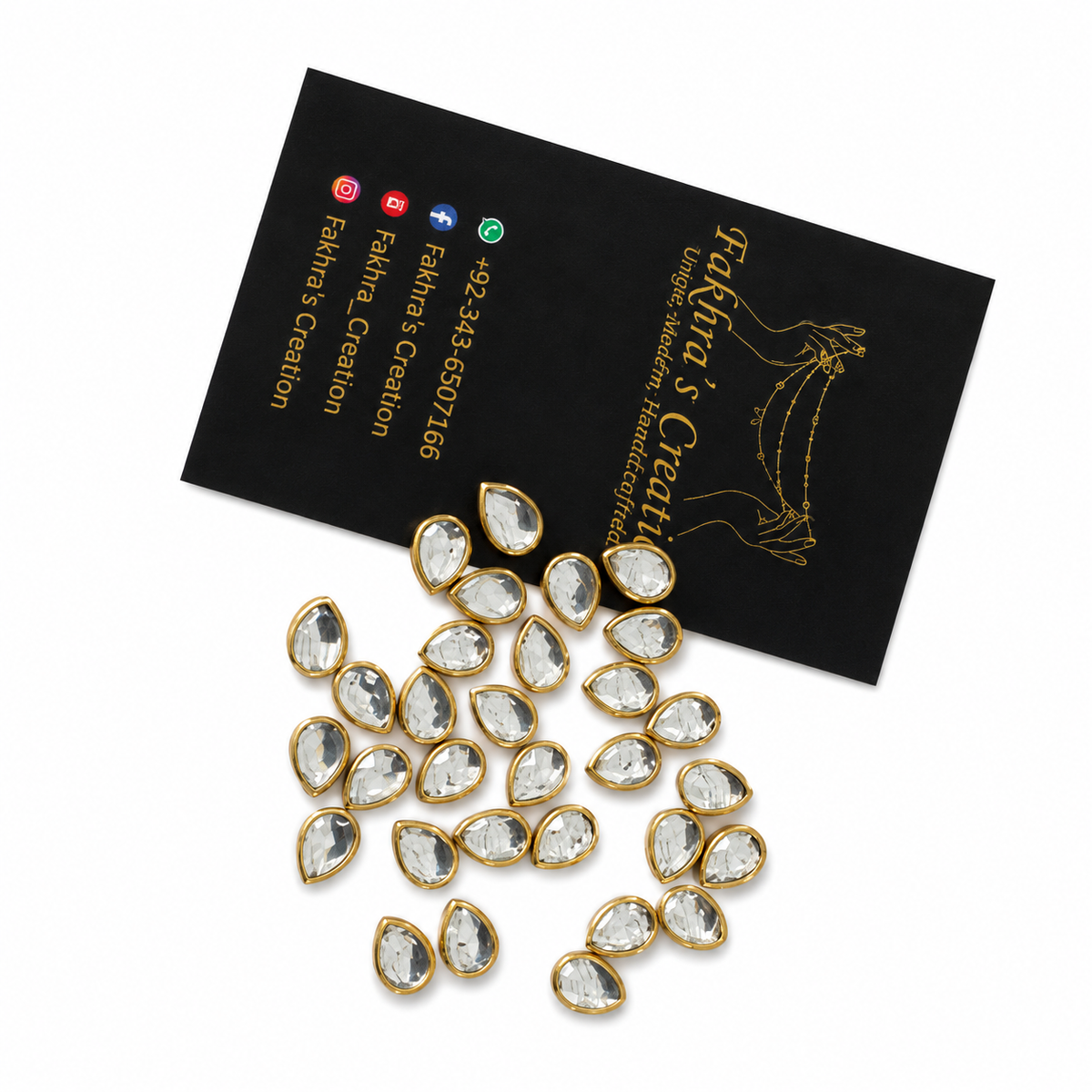 Drop White Kundan 10gm