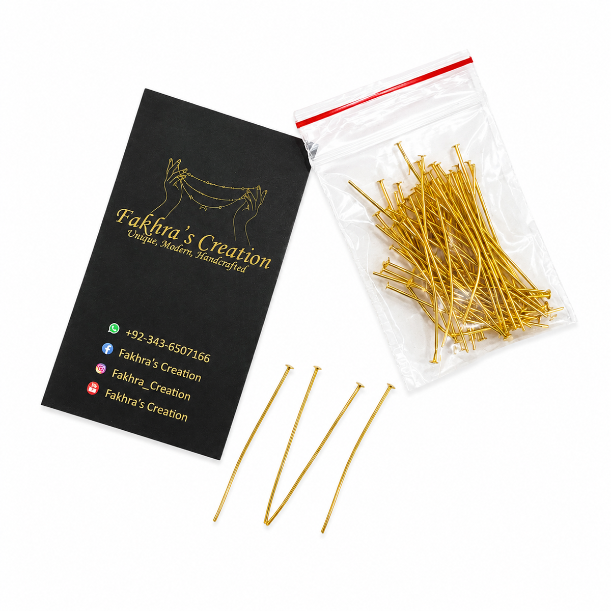 Golden Headpins Jewelry connectors