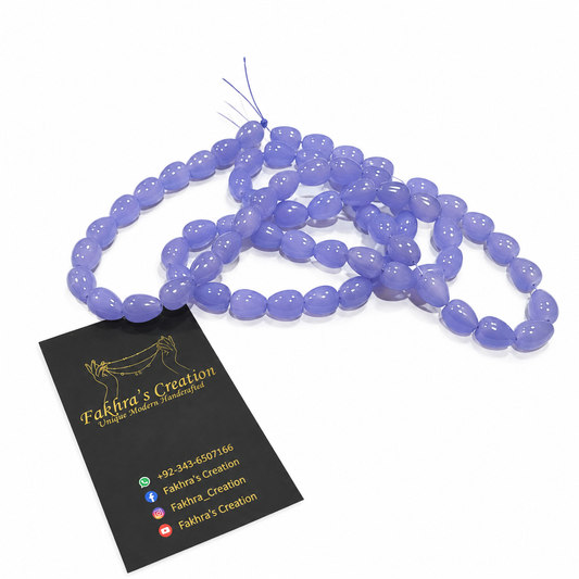 8x11 Lavender shade Glass Drop Beads Each String