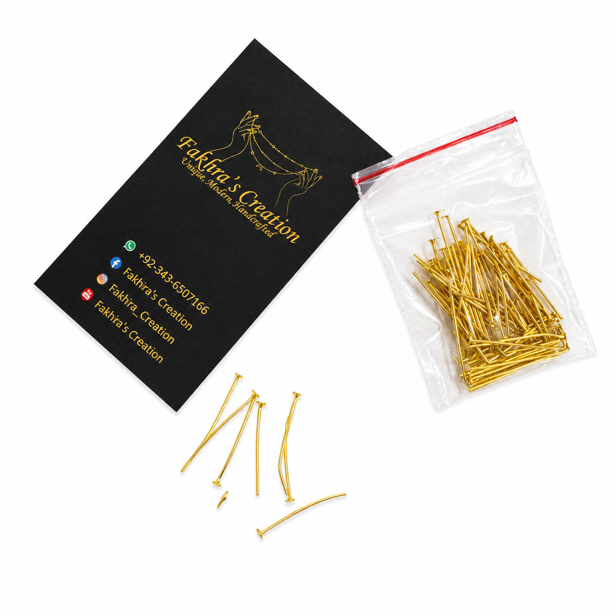 Golden Headpins Jewelry connectors