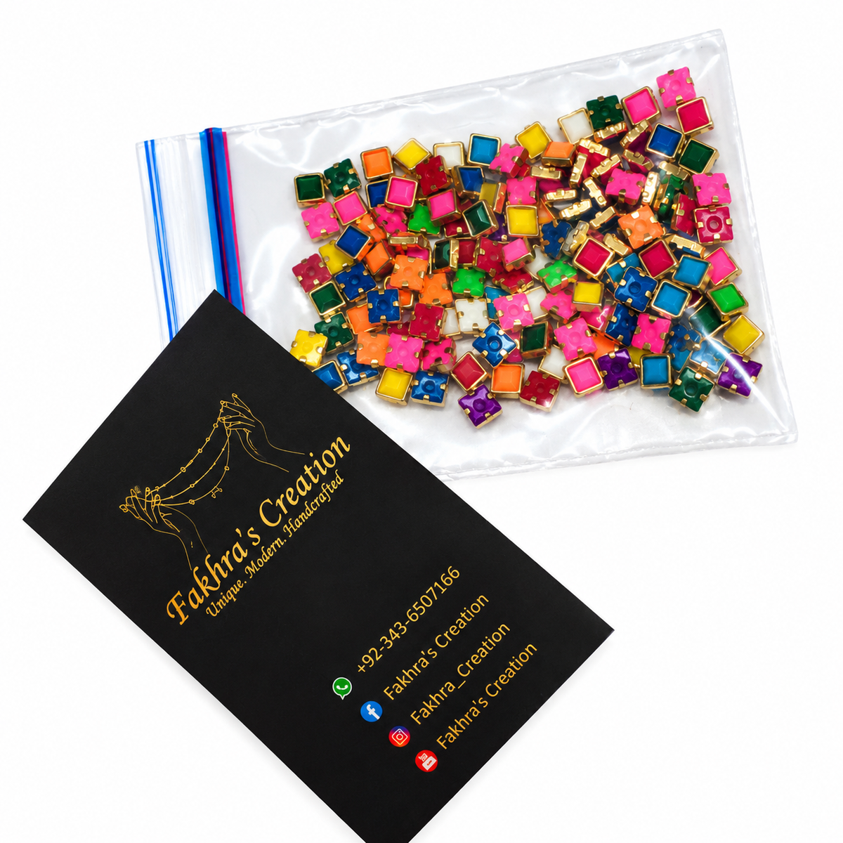 Multi color Kundan 10gm