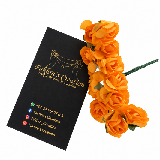 Orangish yellow paper rose Bunch
