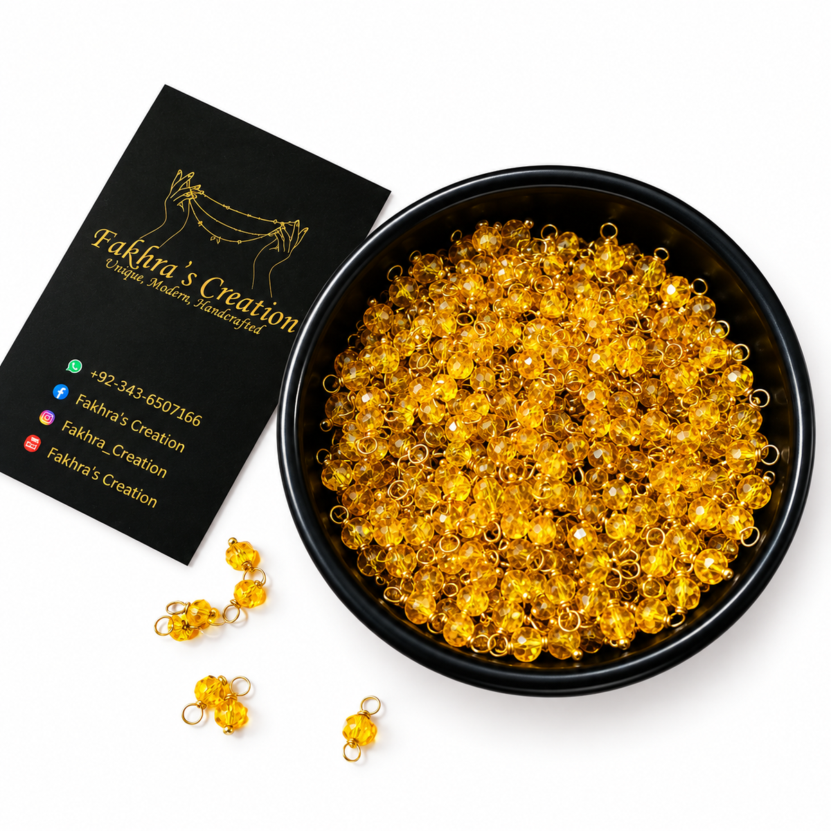4mm Crystal Loreals Oringish Yellow