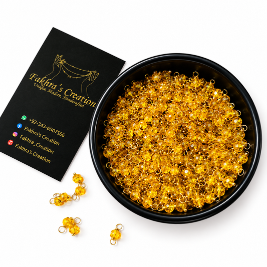 4mm Crystal Loreals Oringish Yellow
