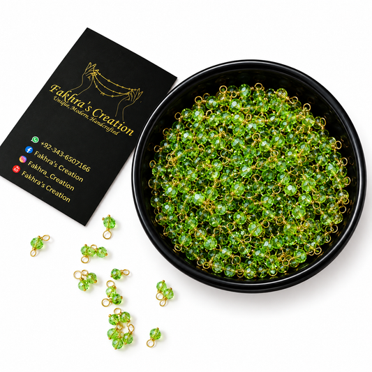 4mm Crystal Loreals Parrot Green