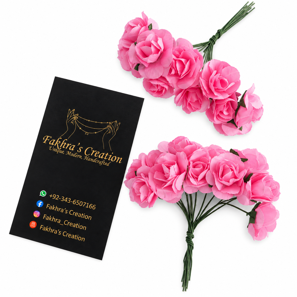 Pink paper rose Bunch