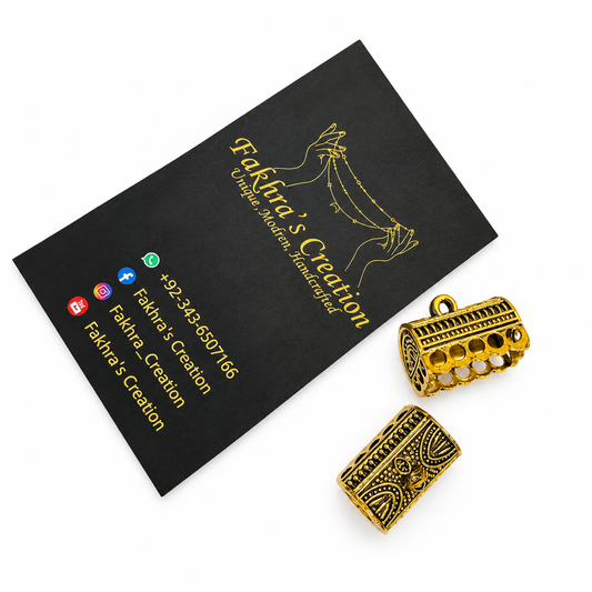 Golden Antique Large Rectangle jhumki