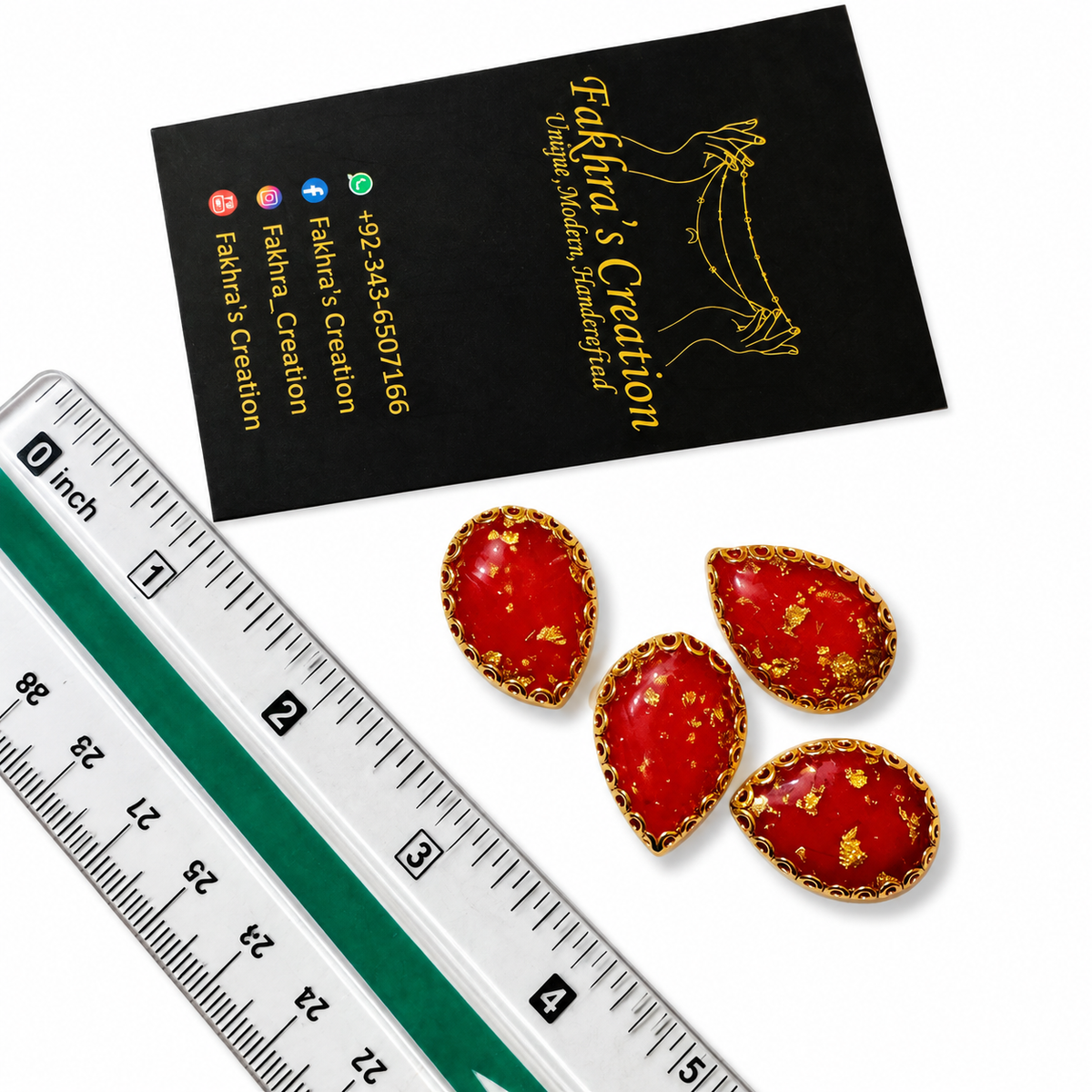 Golden Flakes Drop Shape Stones