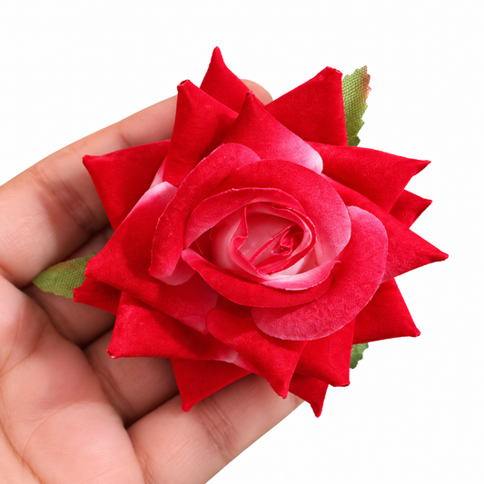 Redish Pink Velvet Roses Each Piece