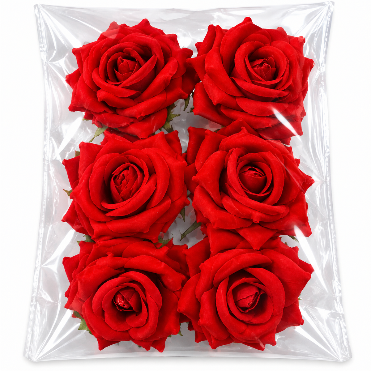 6 pcs Pack Artificial Roses