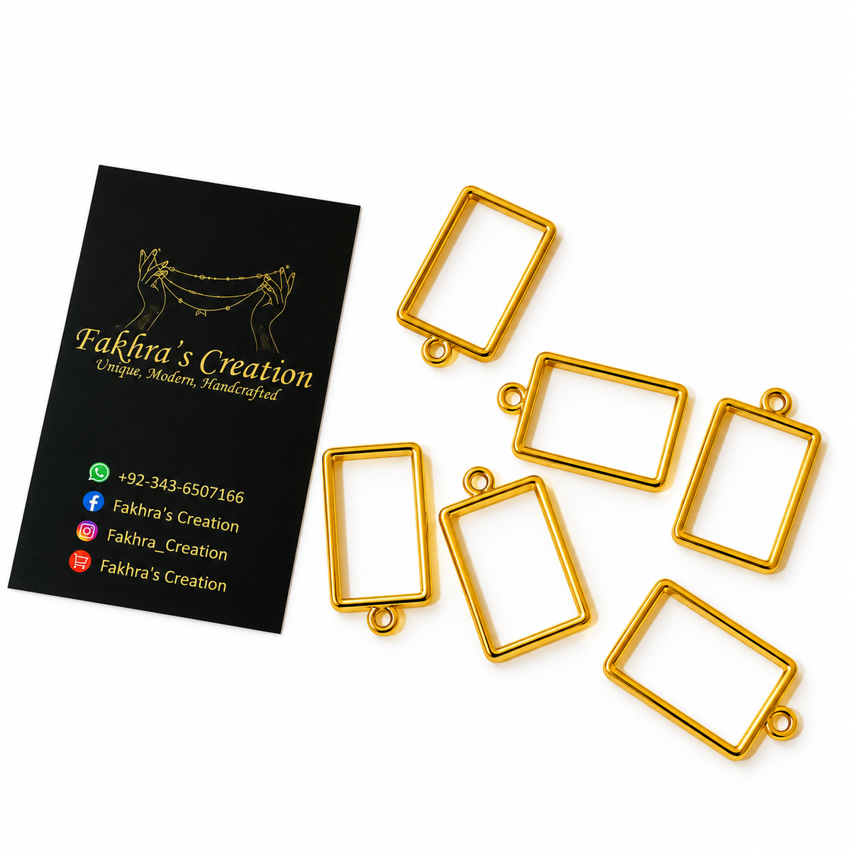 Rectangle Resin Pendant Base