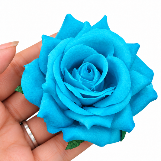 Sky Blue Velvet Roses Each Piece