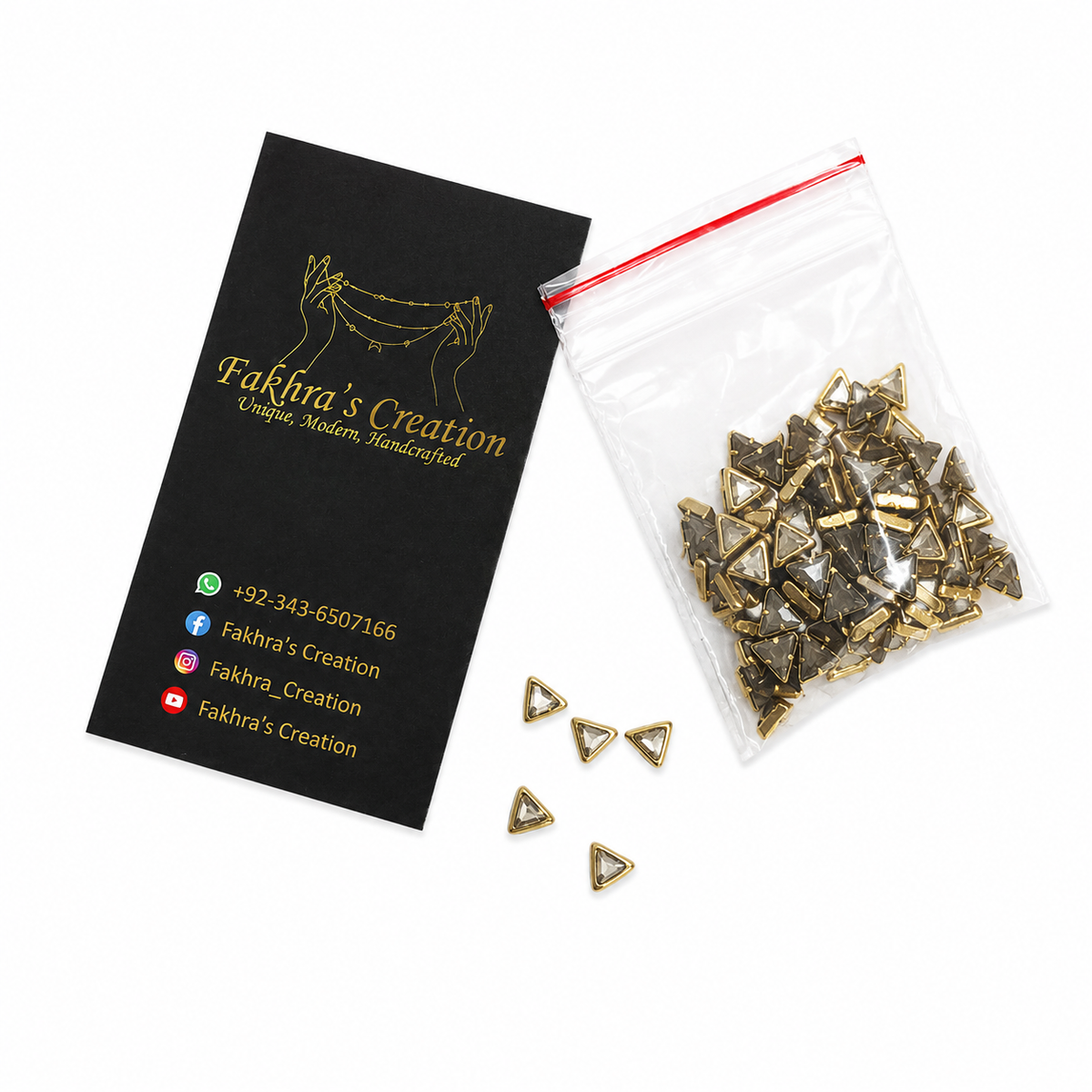 Triangle Shape Kundan 10gm