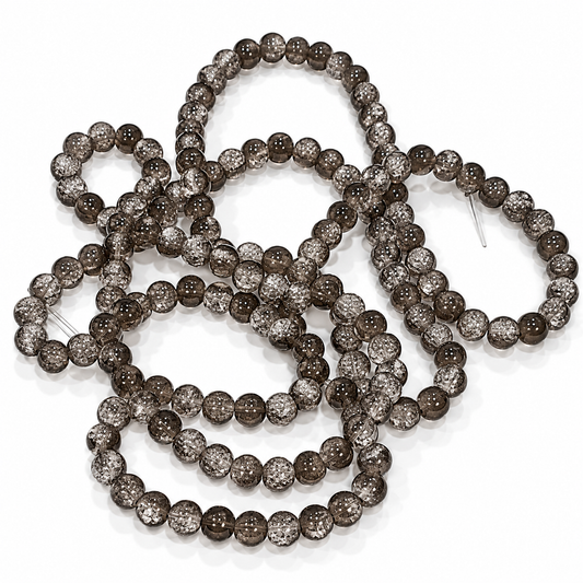 8mm Smoky Crack Beads String