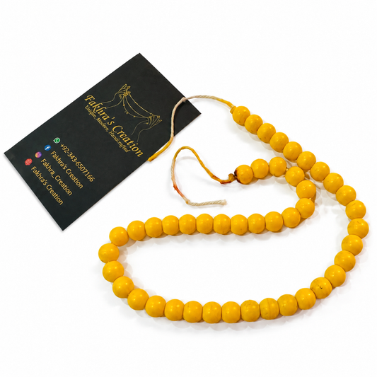 8mm Yellow Marble Round Beads Each String
