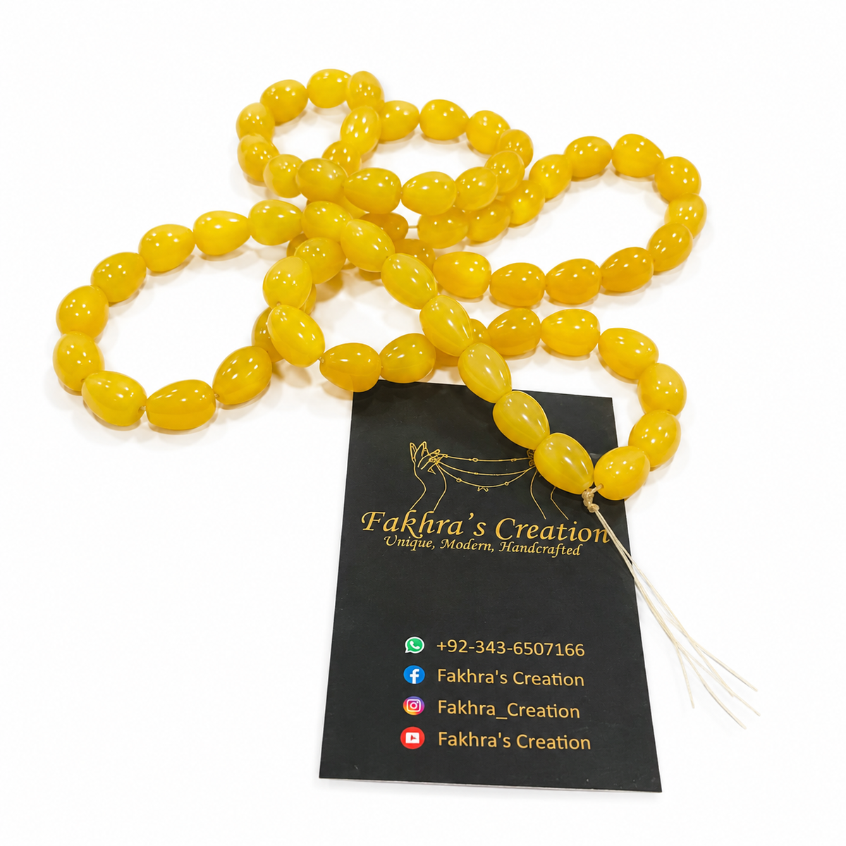 8x11 Yellow Glass Drop Beads Each String