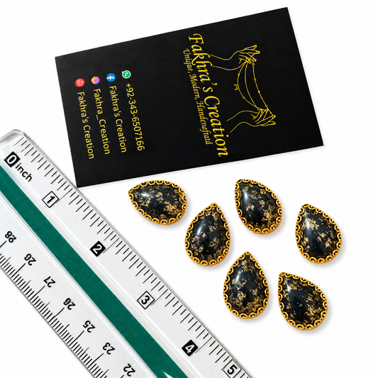 Golden Flakes Drop Shape Stones